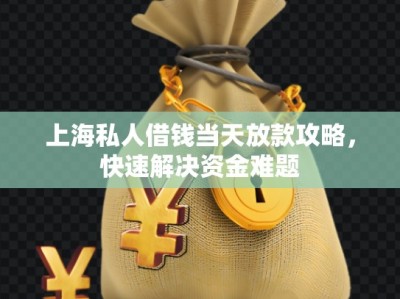 上海私人借錢當(dāng)天放款攻略，快速解決資金難題